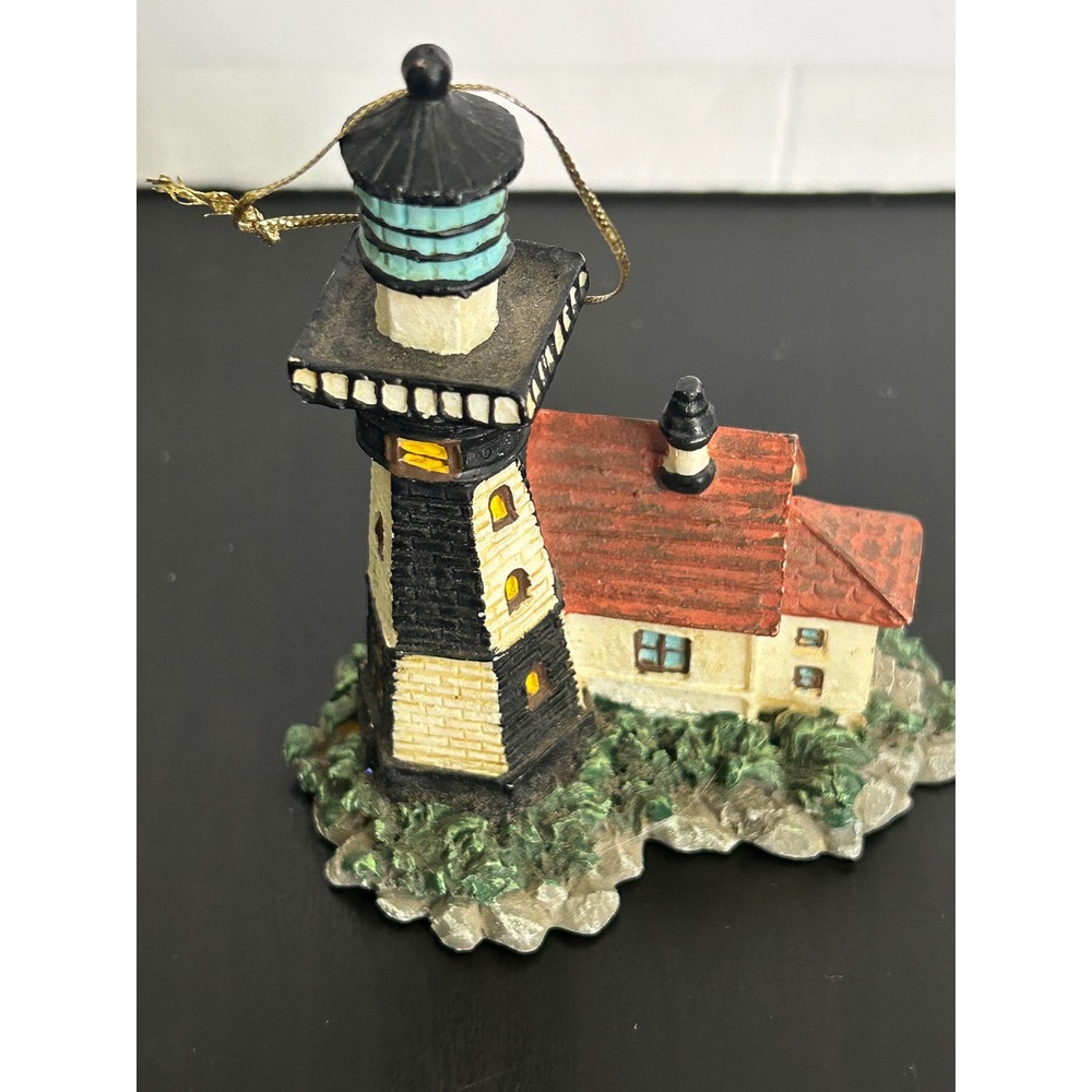 Ornament Christmas Lighthouse Resin Nautical Coastal Beach House Decor Vintage